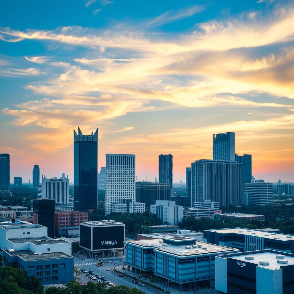 Metro Manila business district skyline